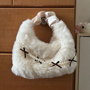 Flower Knows - White Pearl Makeup bag / small purse